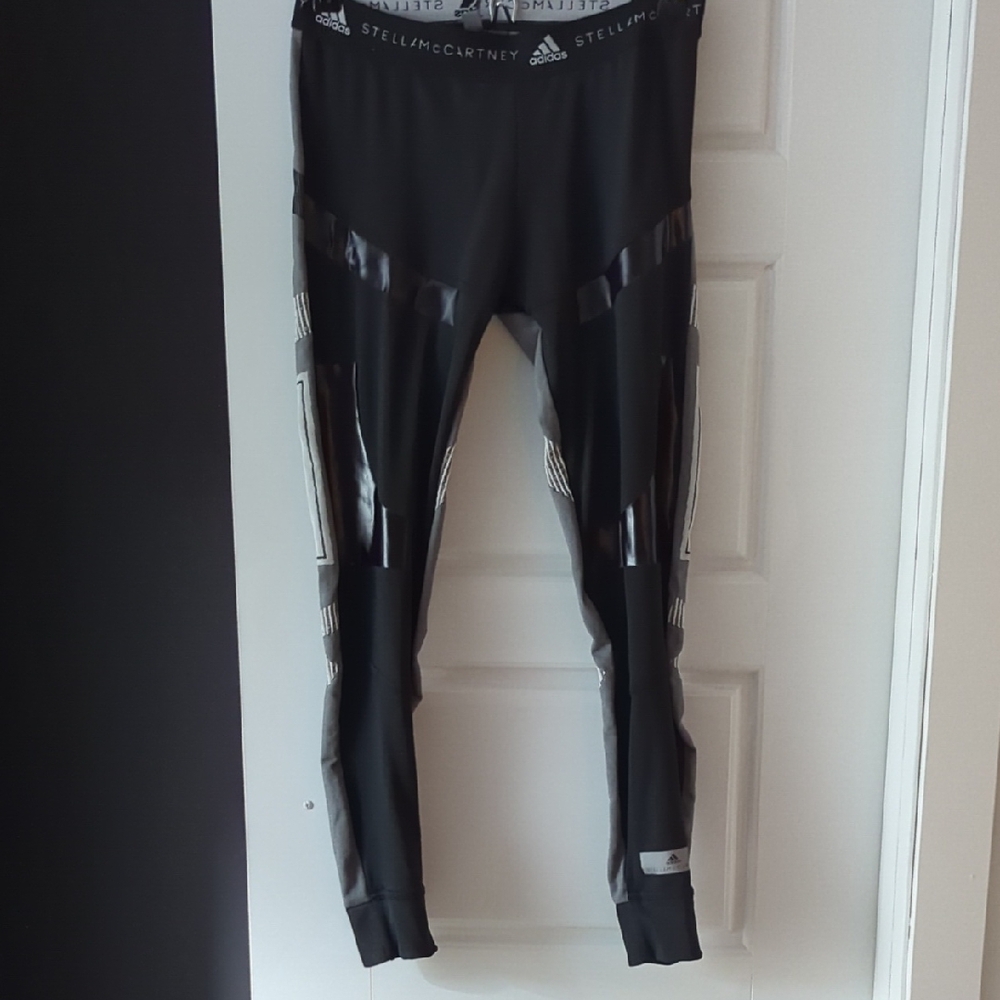 Adidas by Stella McCartney Black Distressed Leggings